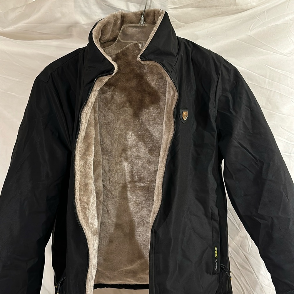Fur lined coat